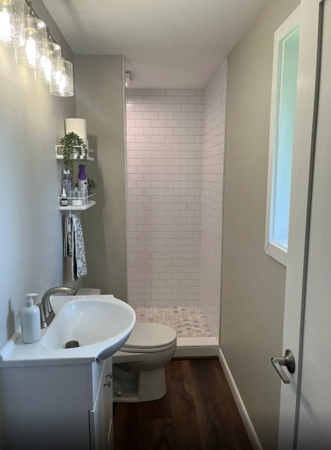 Bathroom Remodel — Subway Tile Walk-in Shower